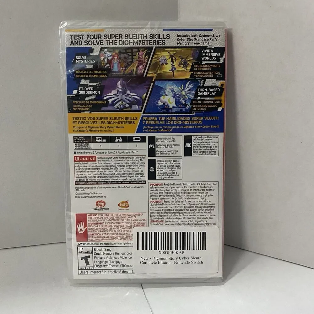 Digimon Story Cyber Sleuth: Complete Edition - Nintendo Switch Brand New Sealed